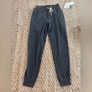 Vuori Charcoal Drawstring Joggers with Contrast Tie